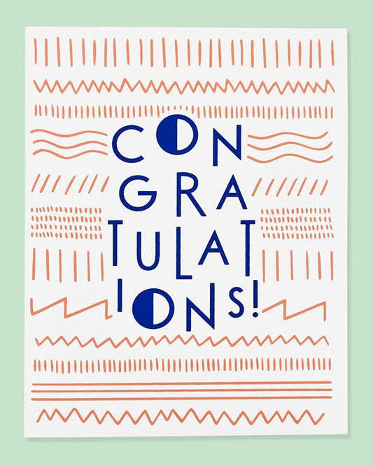 abstract design congratulations greeting card