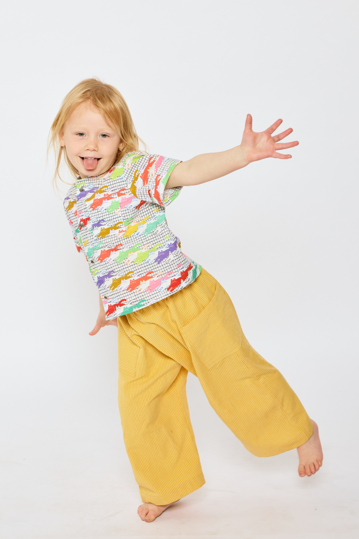 Baby & Kid Easy Pants - Yellow Stripes