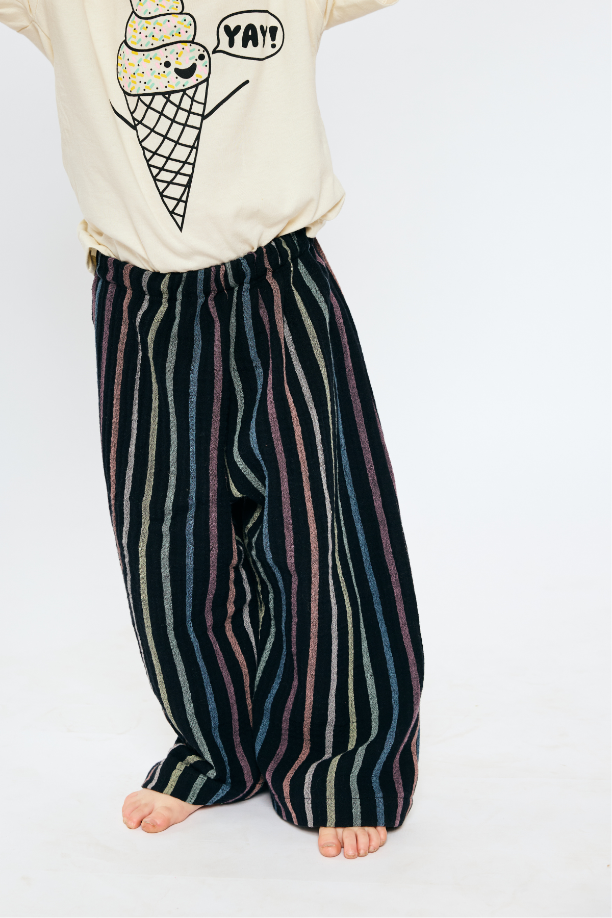 Baby & Kid Easy Pants - Black Stripes