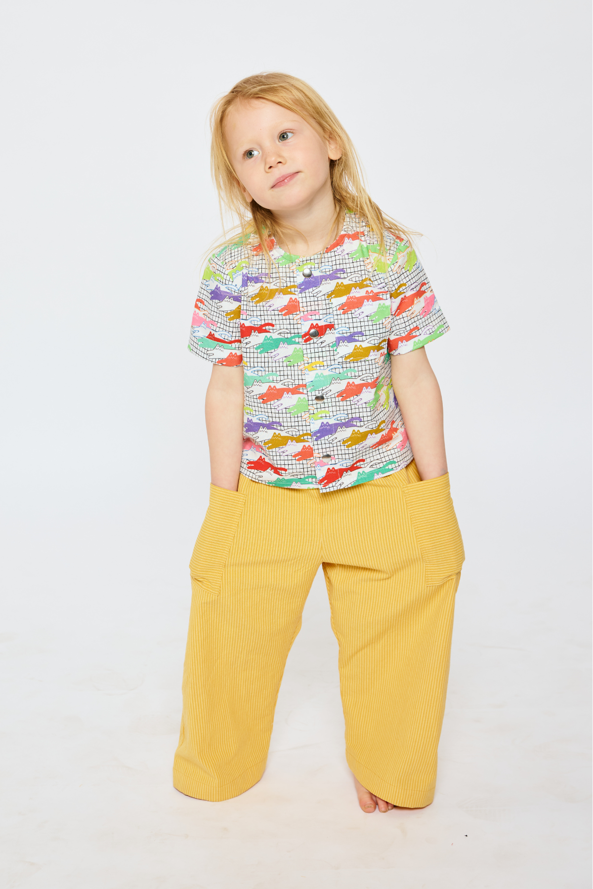 Baby & Kid Easy Pants - Yellow Stripes