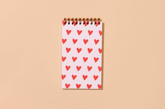 Pocket Spiral Notebook - Hearts