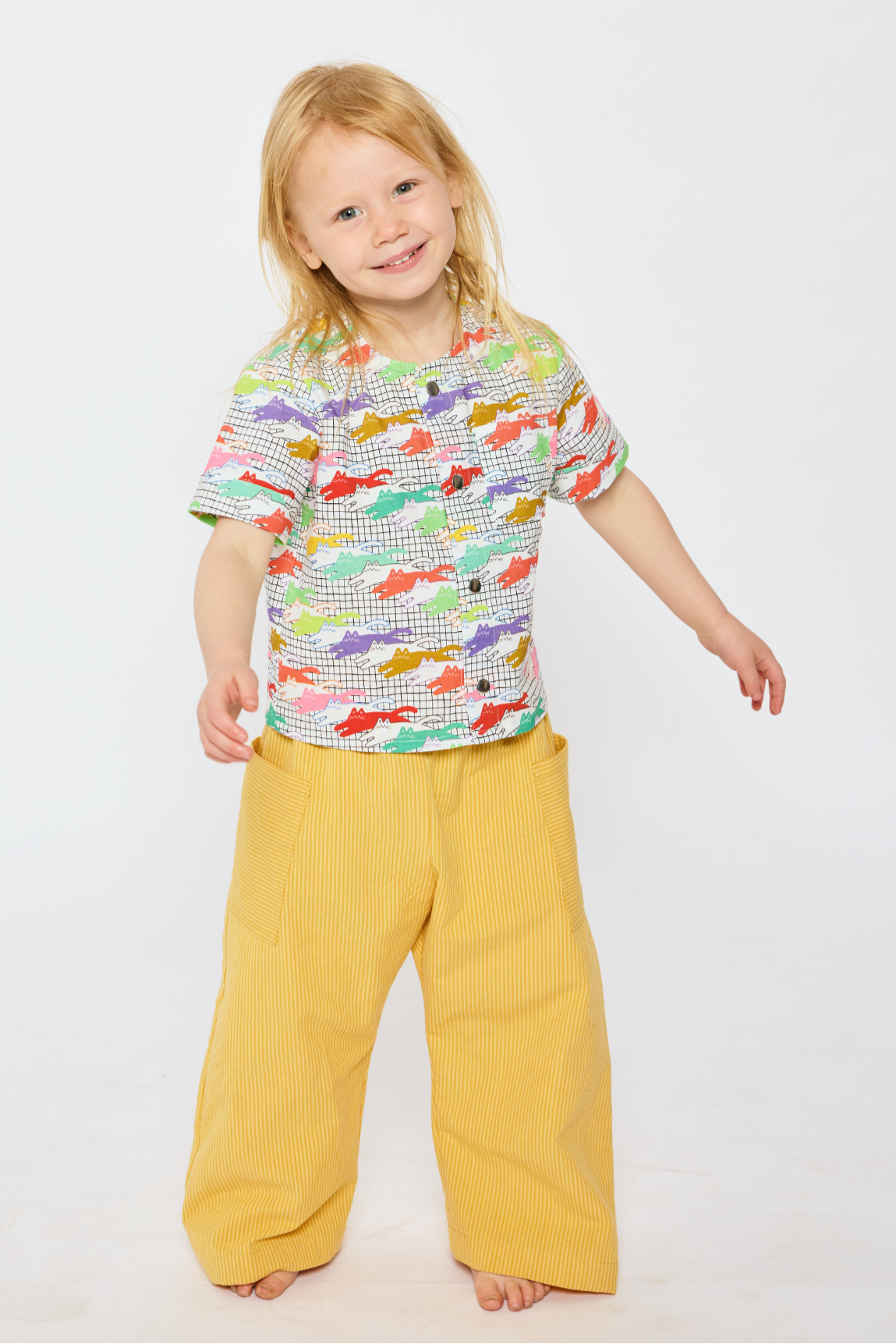 Baby & Kid Easy Pants - Yellow Stripes