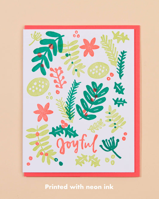 joyful plant holiday card