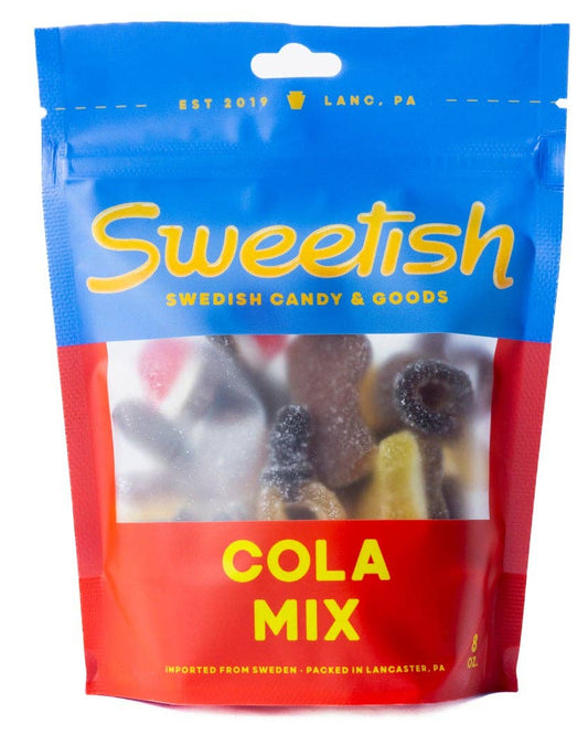 Swedish Candy - Sweetish Cola Mix packaging on a white background