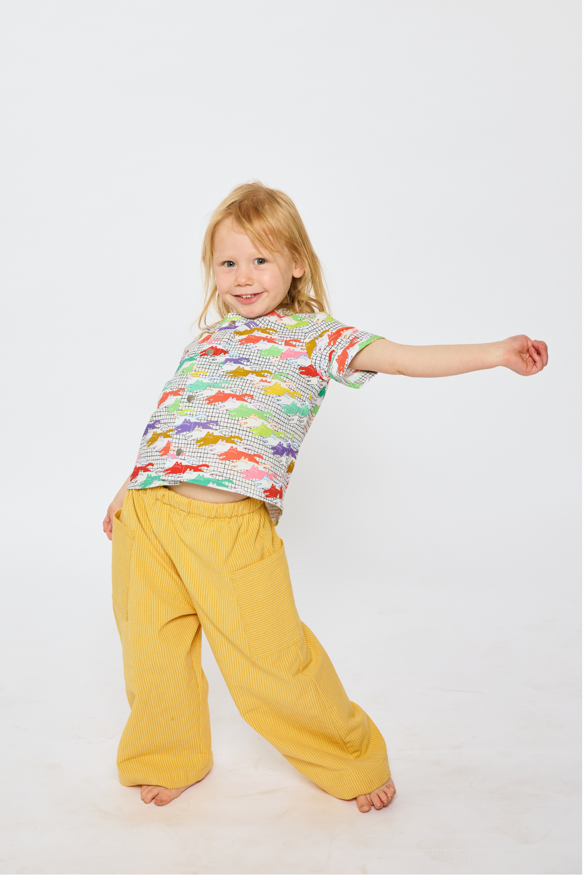 Baby & Kid Easy Pants - Yellow Stripes