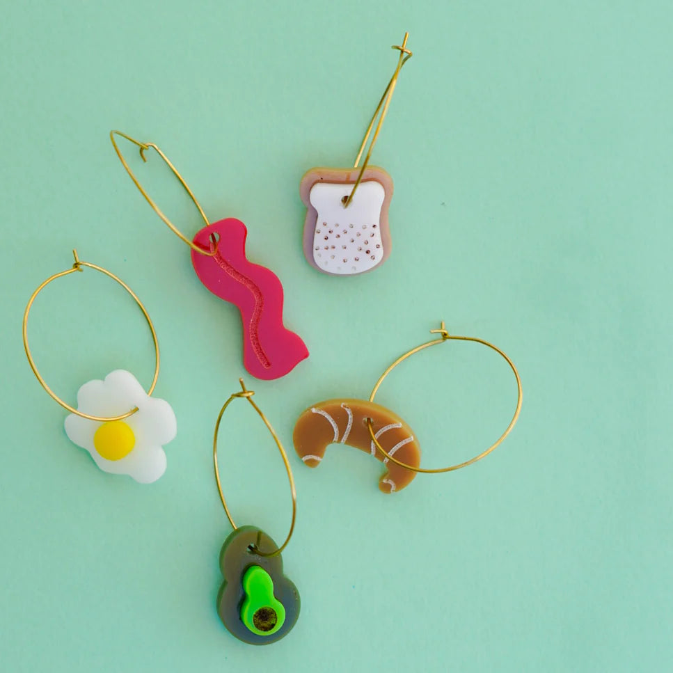 khromophilia - breakfast mismatched earrings