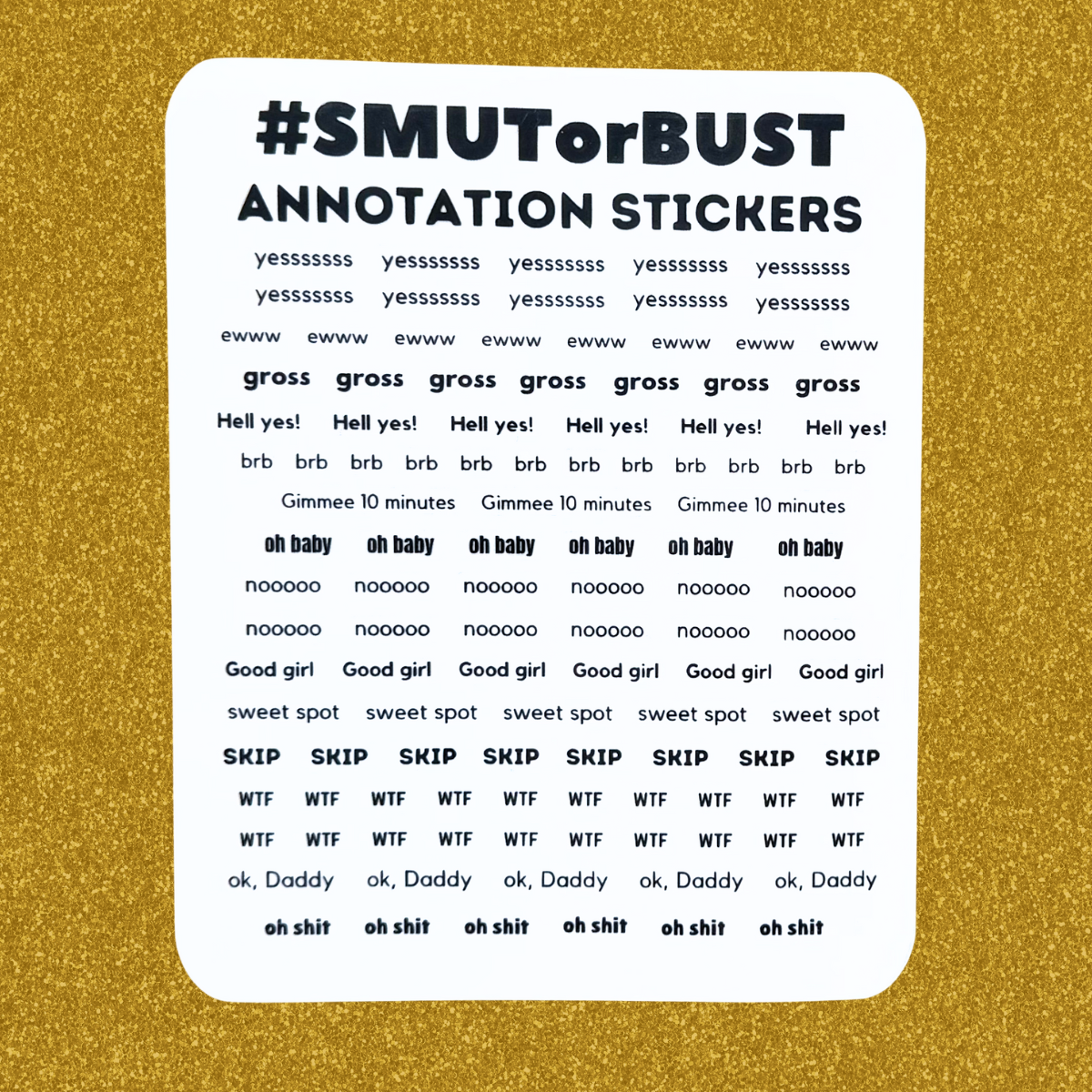 Book Annotation Stickers - Words