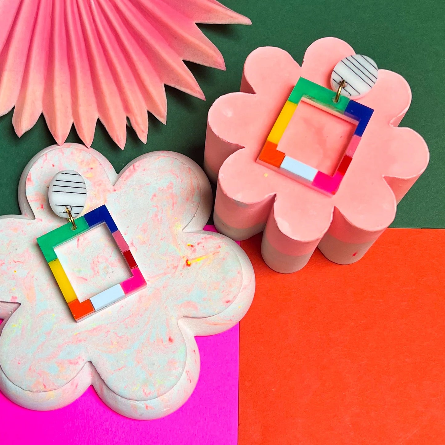 khromophilia collab square earrings