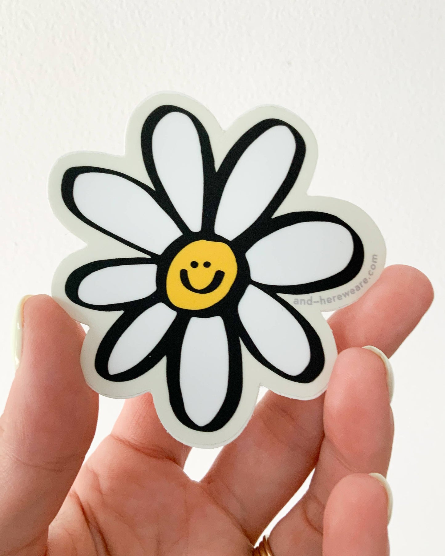 Happy Daisy Flower Vinyl Sticker