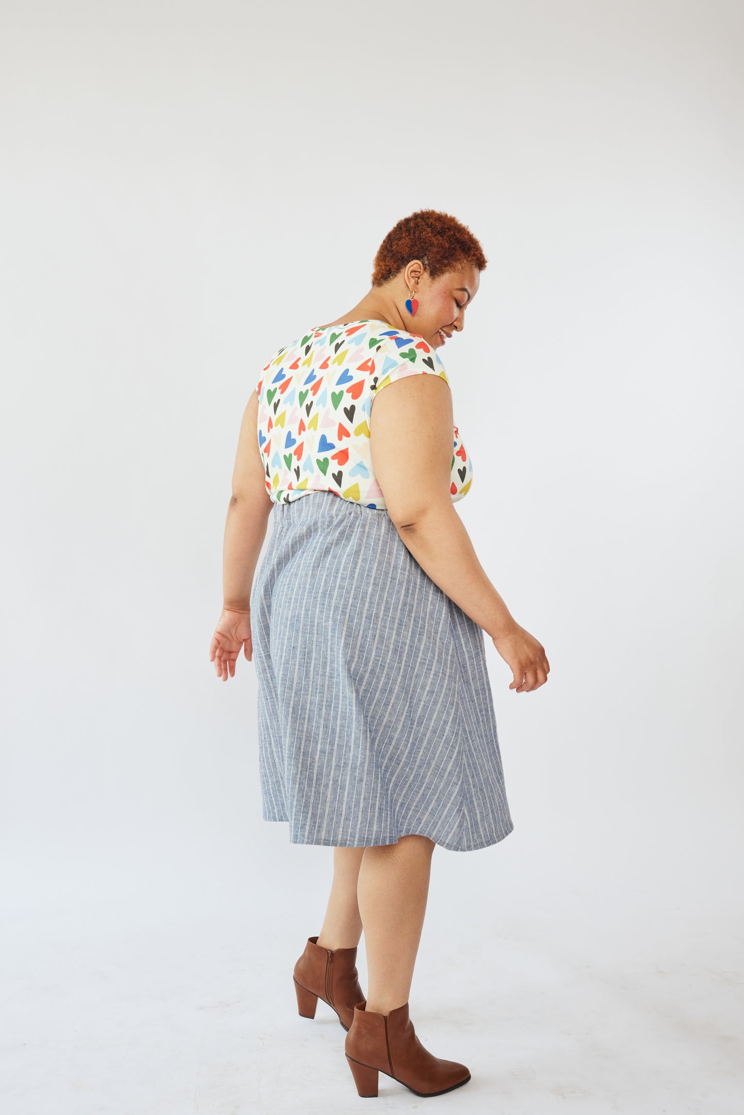 Grown-up Skirt - Blue Hemp Stripe