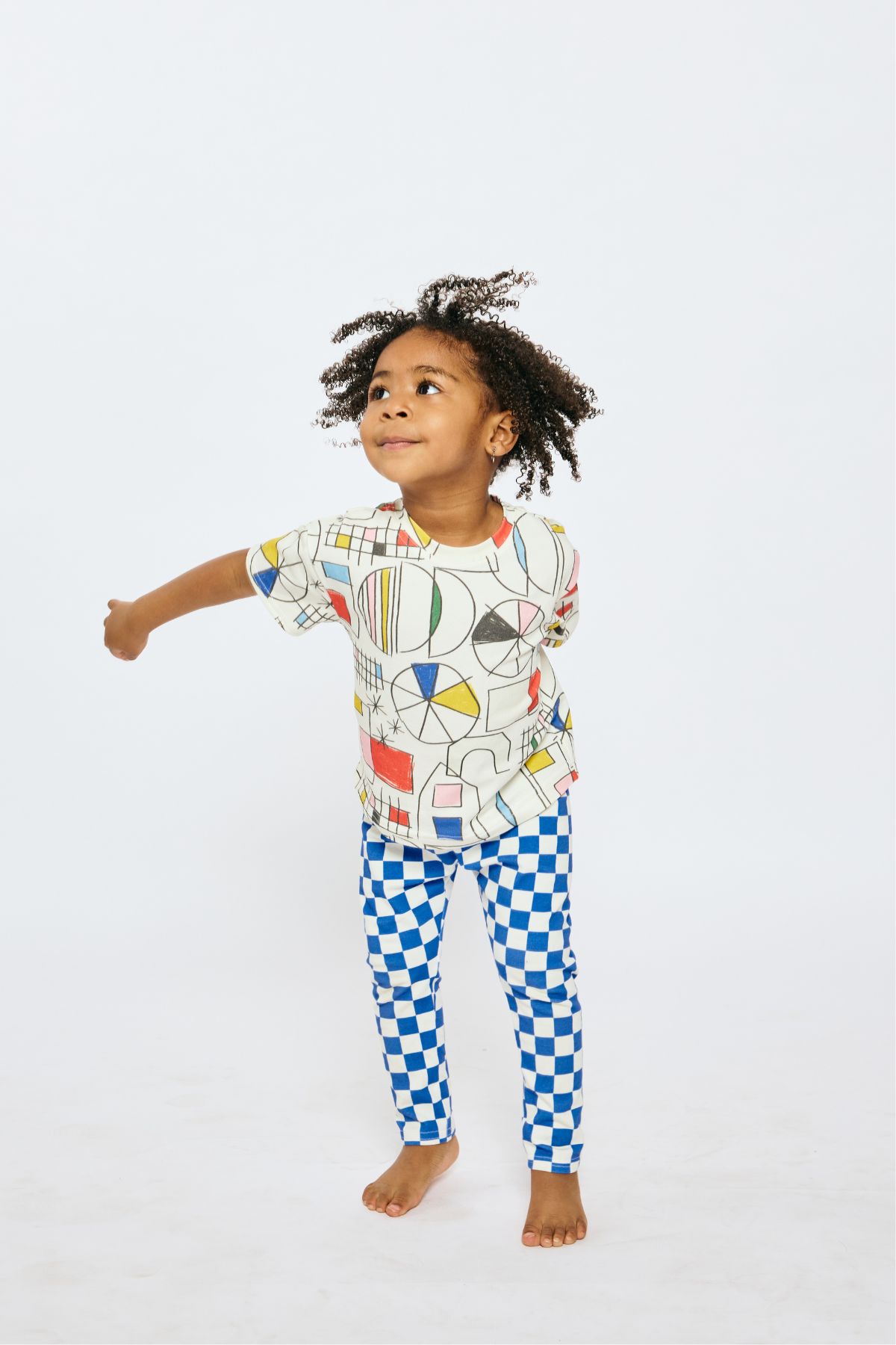 Baby & Kid Organic Leggings - Blue Checkers
