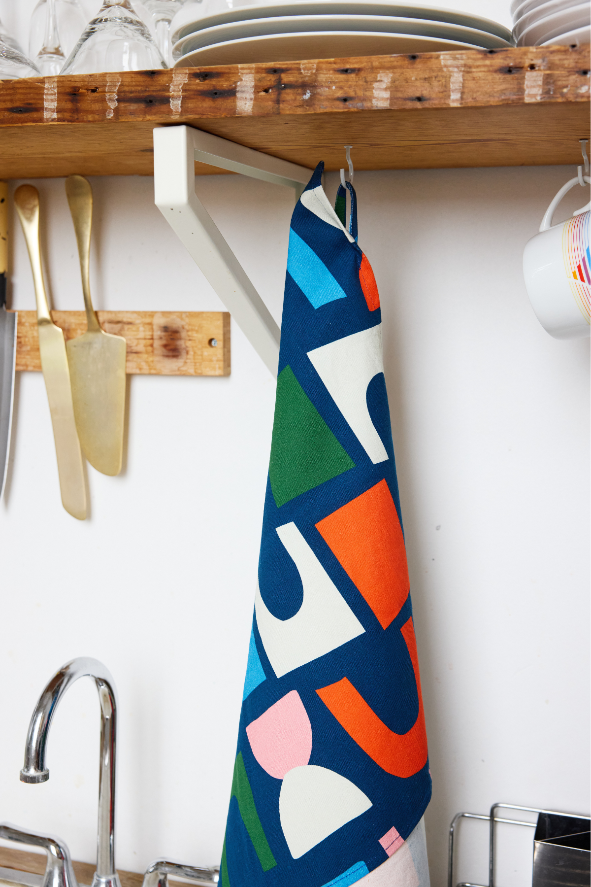 Organic Cotton Tea Towel - Shapes Ahoy