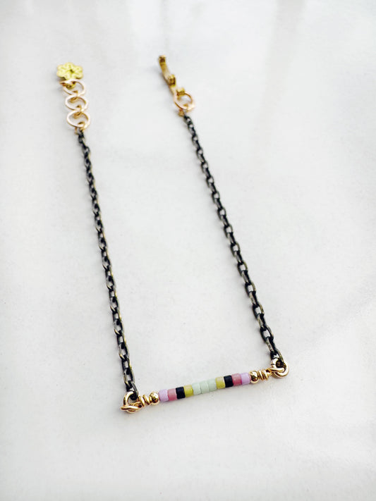 beaded bracelet with adjustable clasp