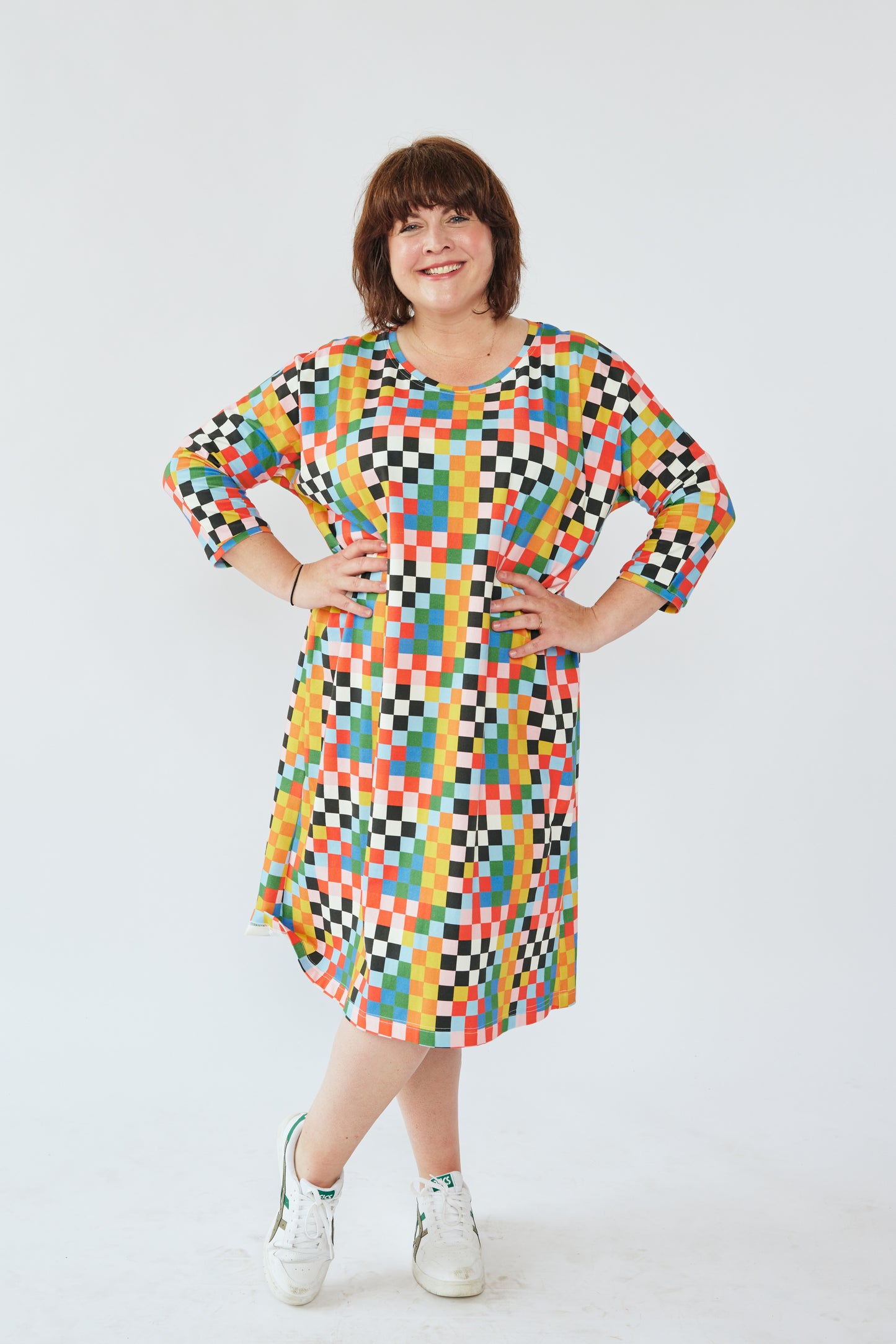 Organic Every Day Dress - Circus Checkers