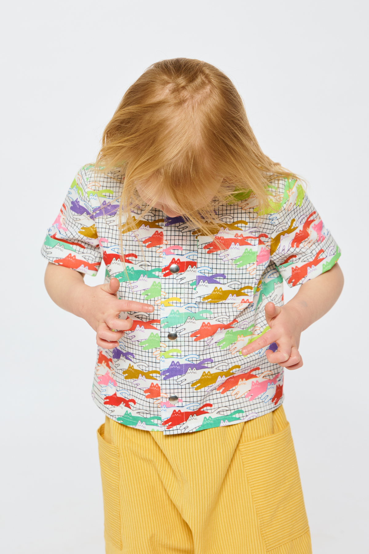 Toddler & Kid Shirt - Neon Cats