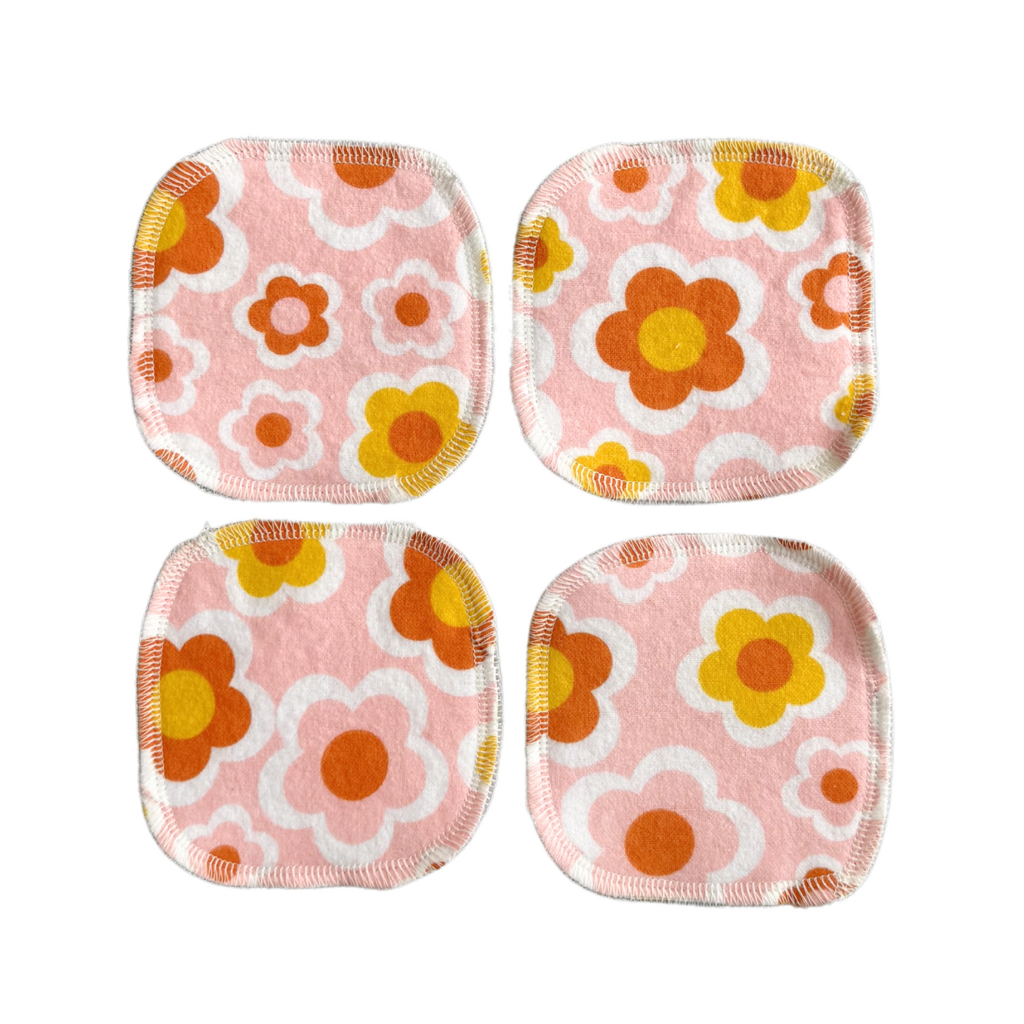 Large Re-usable Cotton Facial Rounds - Pack of 4 Rounds
