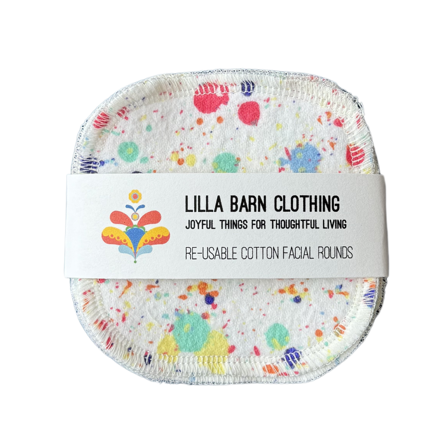 Large Re-usable Cotton Facial Rounds - Pack of 4 Rounds