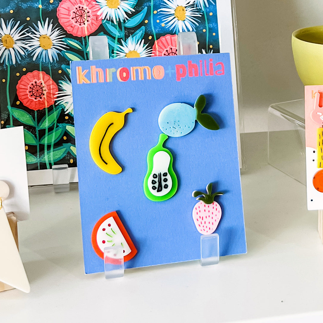 khromophilia - fruits mismatched earrings