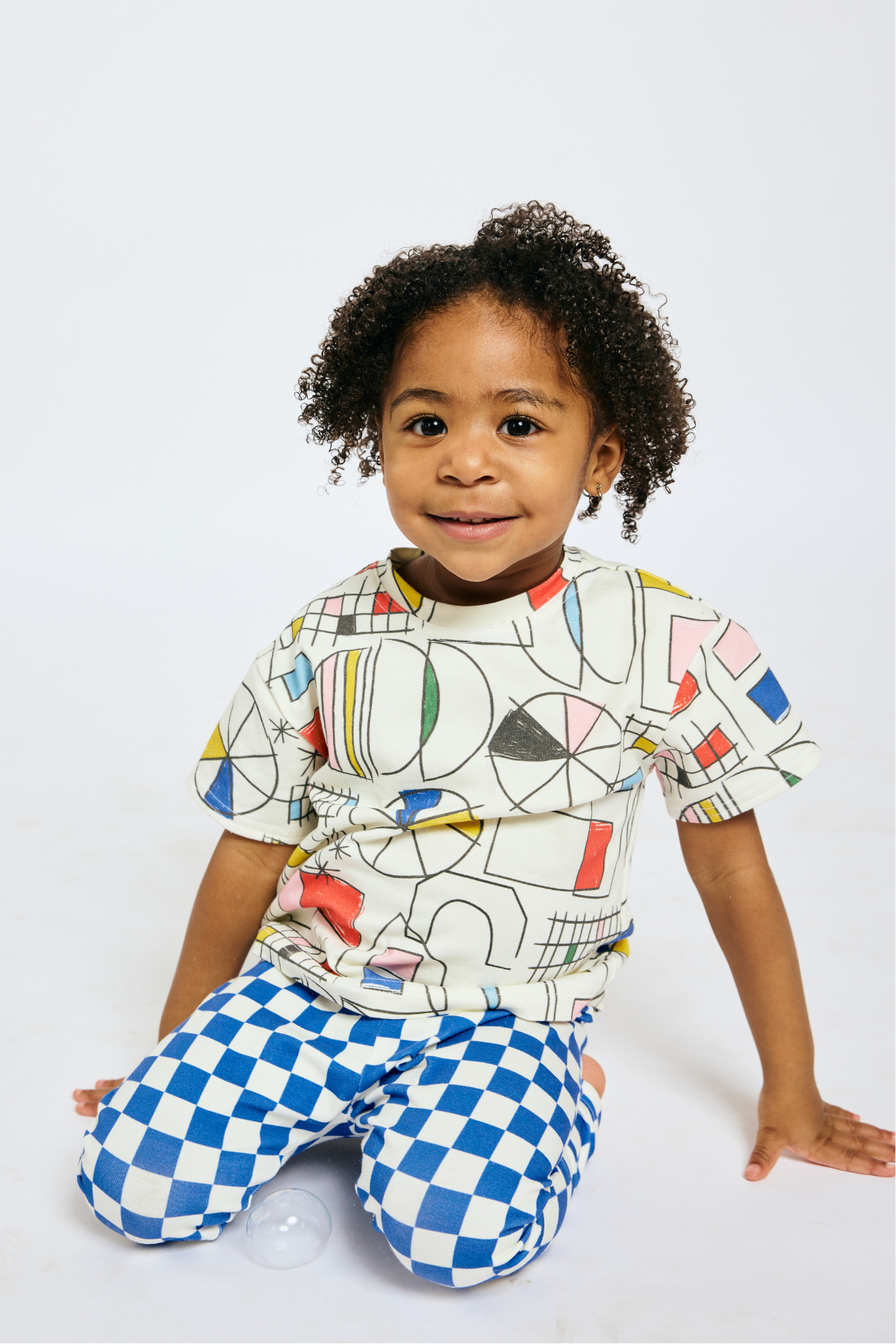 Baby & Kid Organic Leggings - Blue Checkers