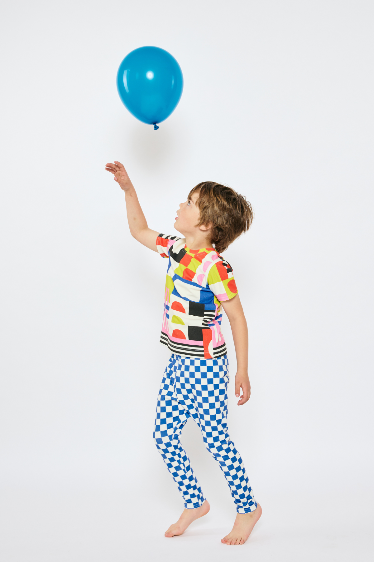 Baby & Kid Organic Leggings - Blue Checkers