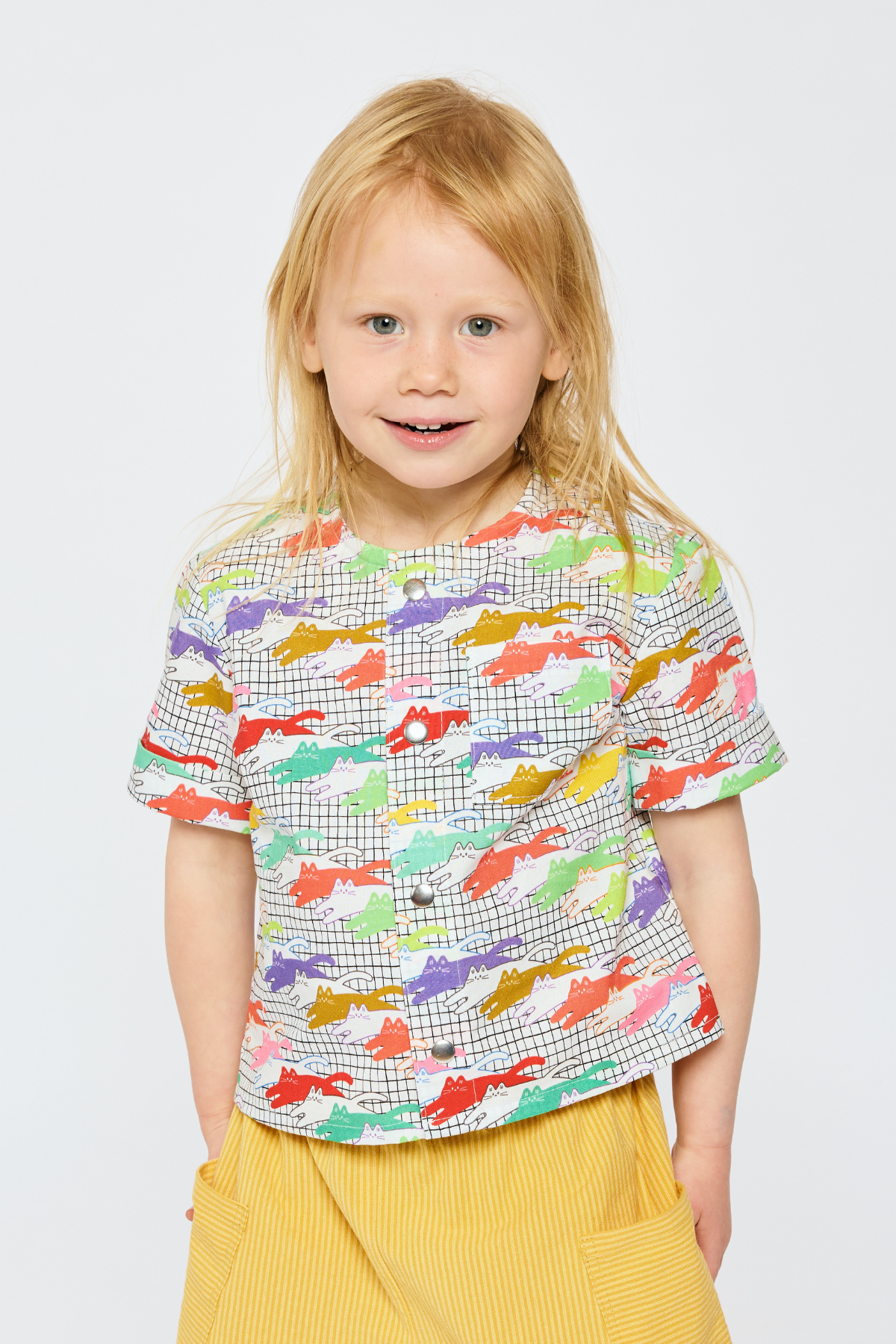 Toddler & Kid Shirt - Neon Cats