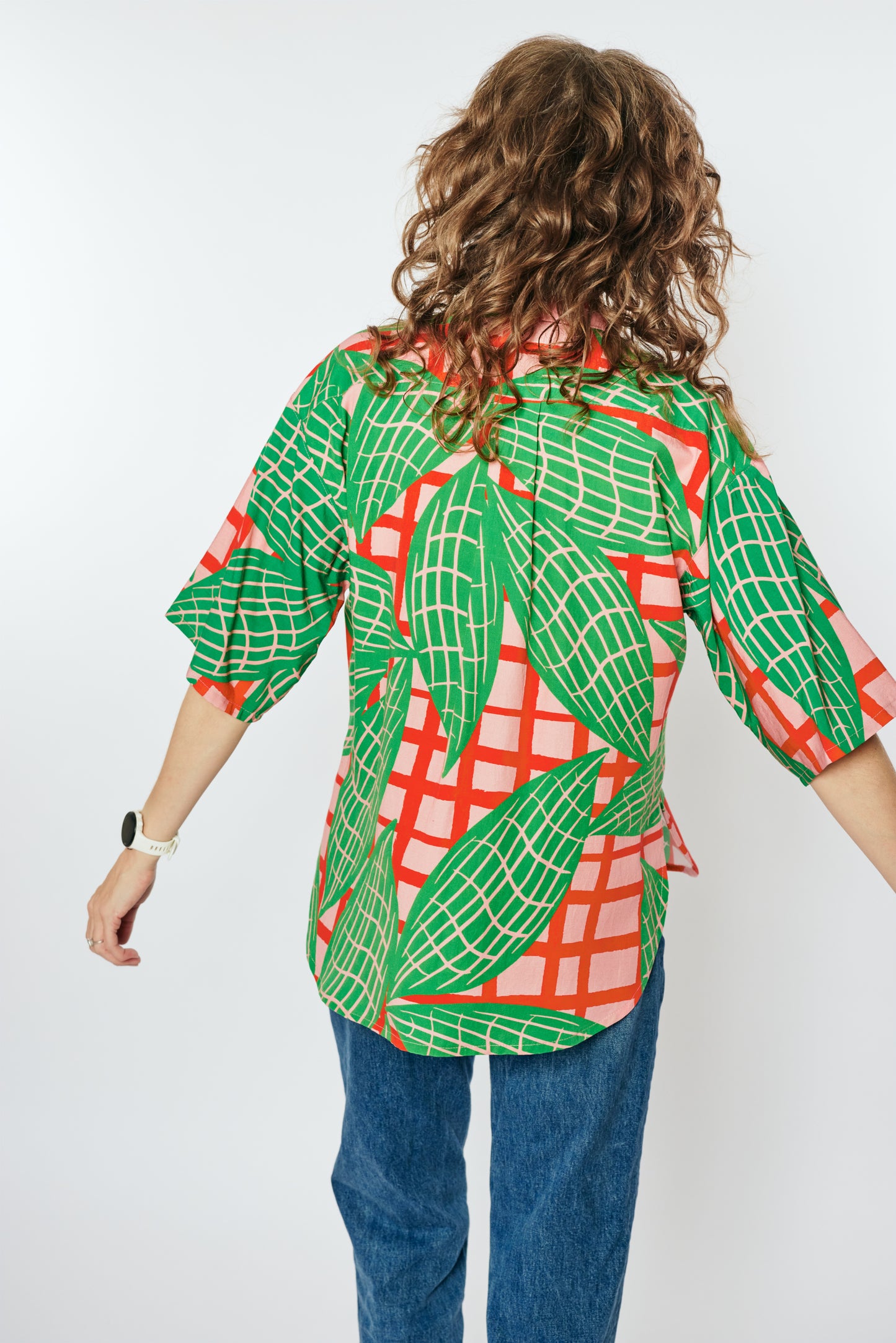 Grown-up Tencel/Linen Button Down - Lanai Time