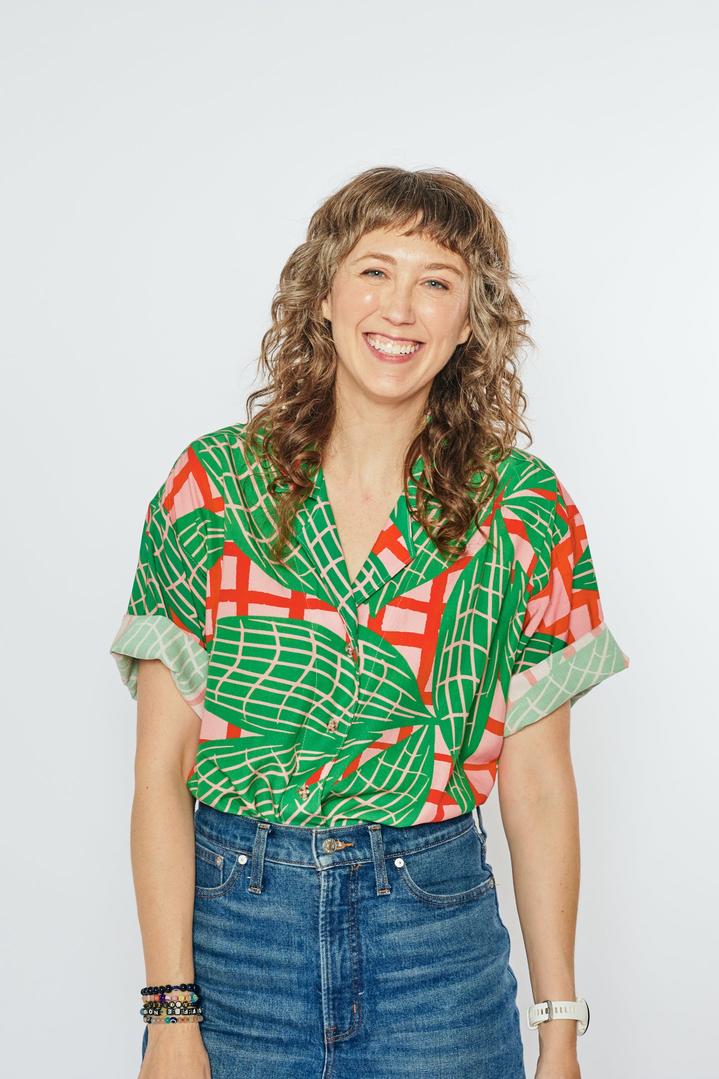 Grown-up Tencel/Linen Button Down - Lanai Time