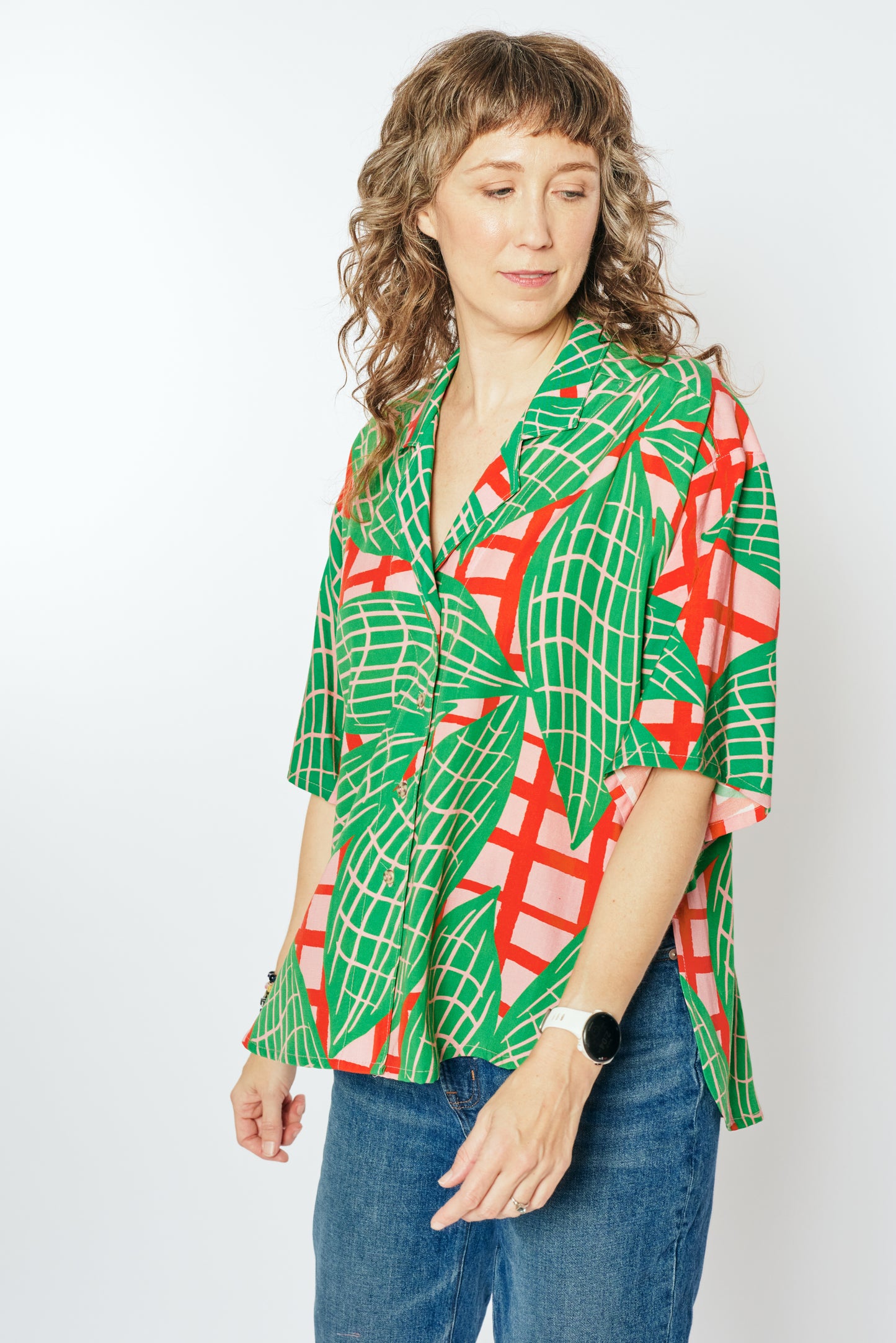 Grown-up Tencel/Linen Button Down - Lanai Time
