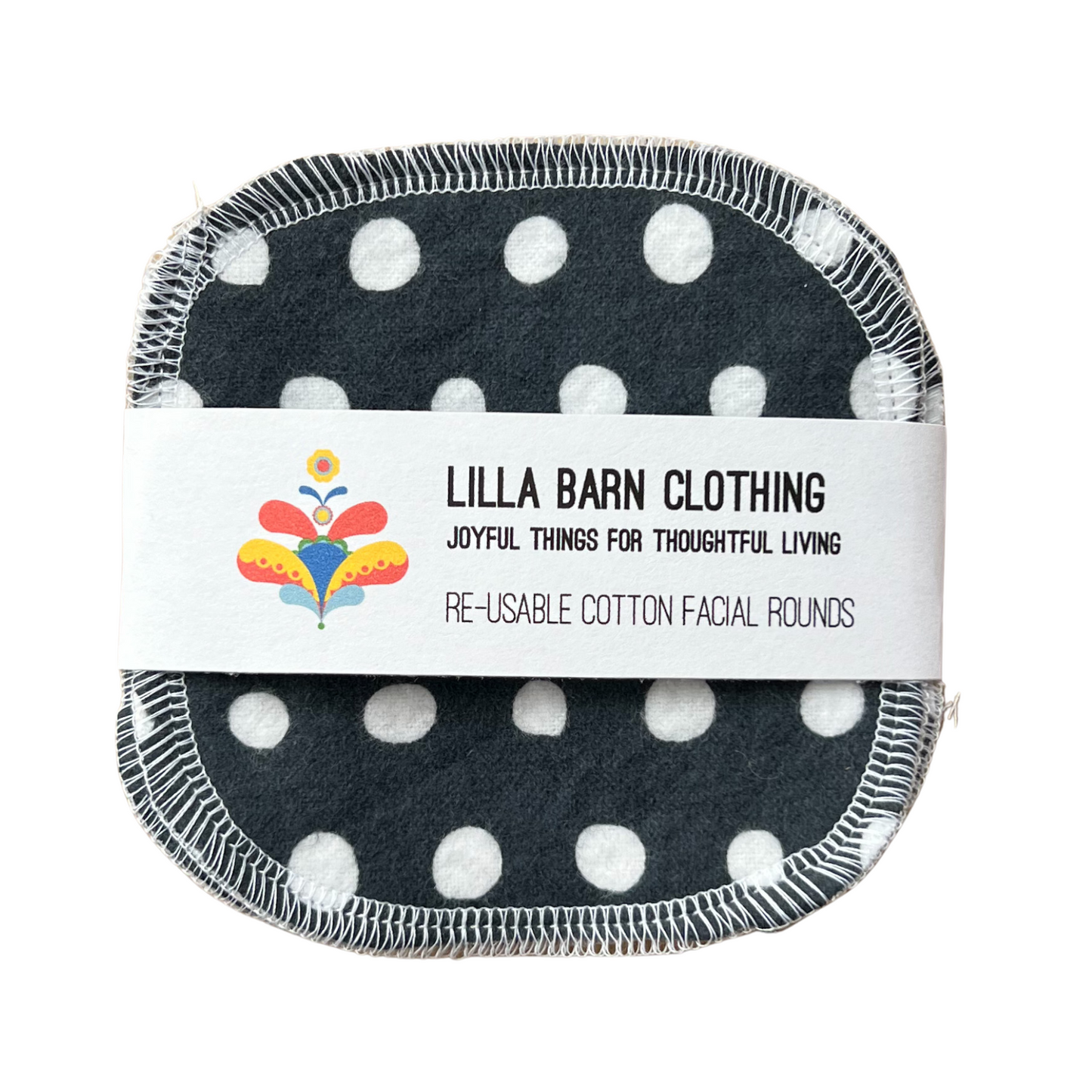 Large Re-usable Cotton Facial Rounds - Pack of 4 Rounds
