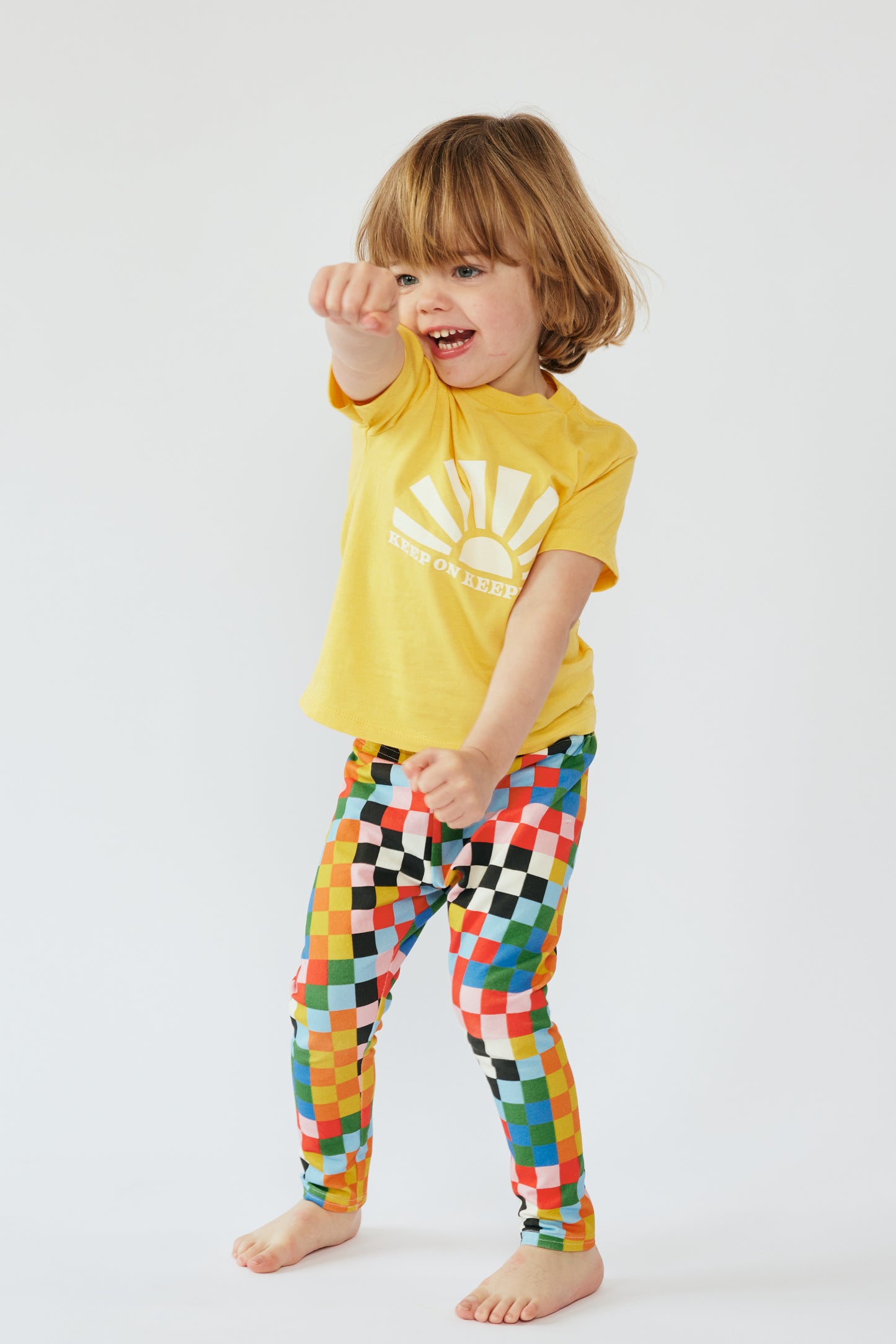 Baby & Kid Organic Leggings - Circus Checkers