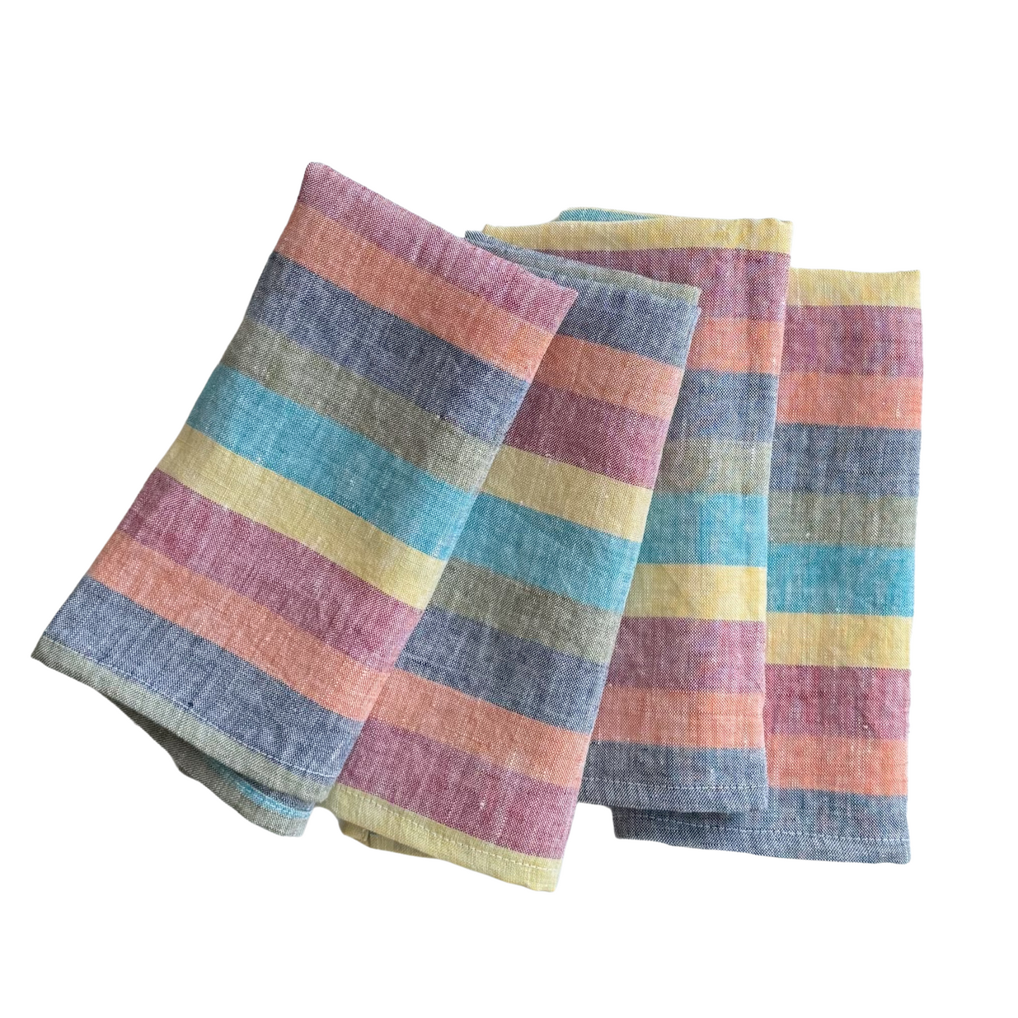 Single Linen Napkins - Rainbow