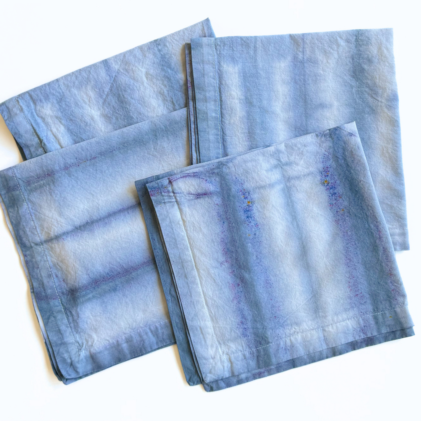 SET OF 4 - Hand-dyed Cotton Napkins - In a Straight Line