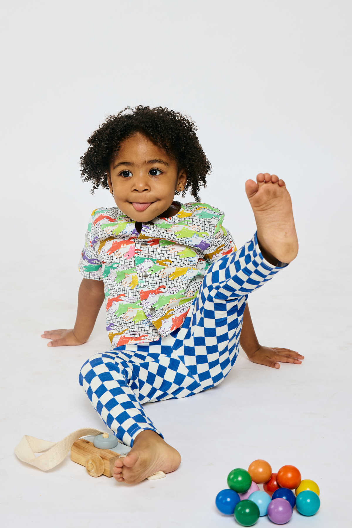 Toddler & Kid Shirt - Neon Cats
