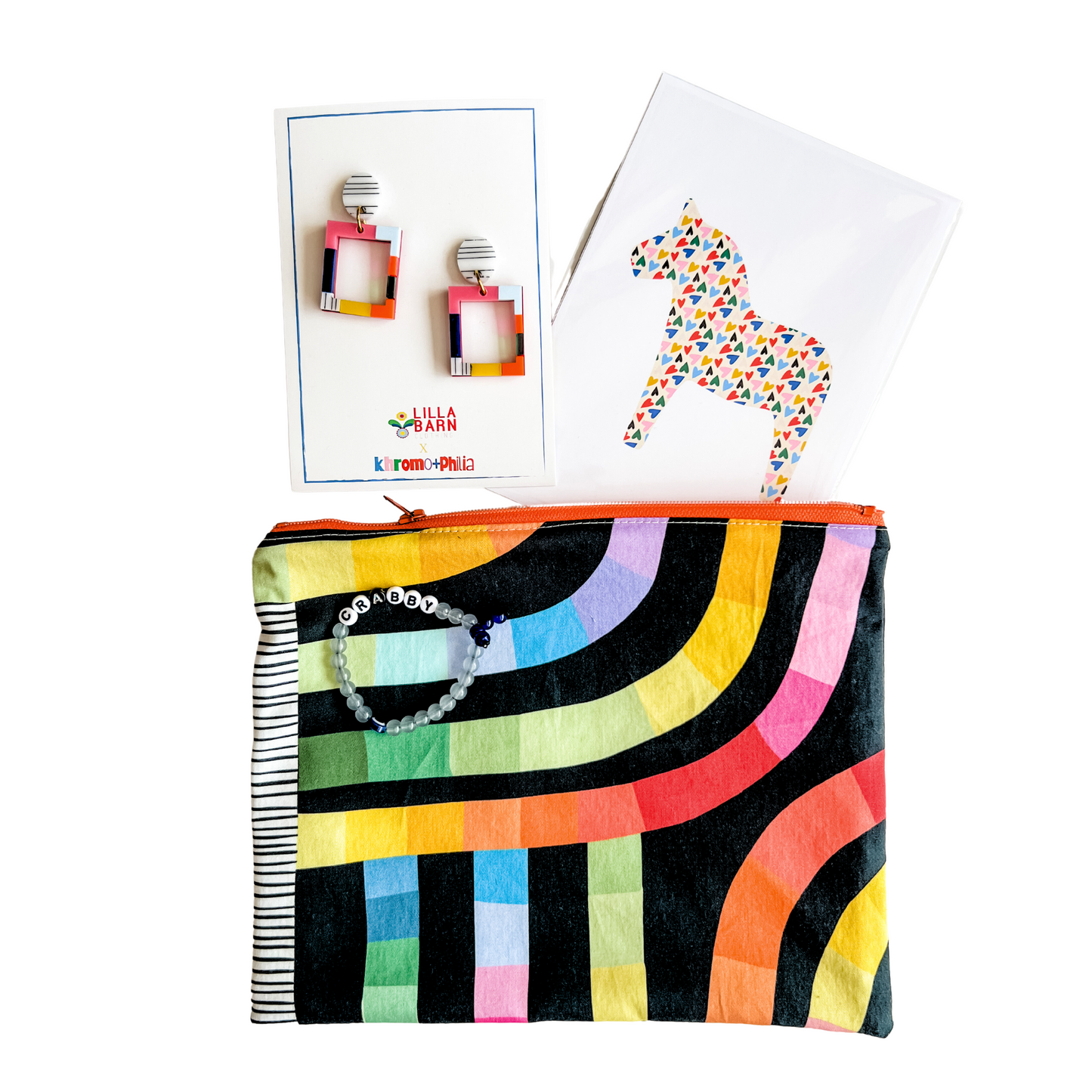 Zipper Pouch - Rainbow Road