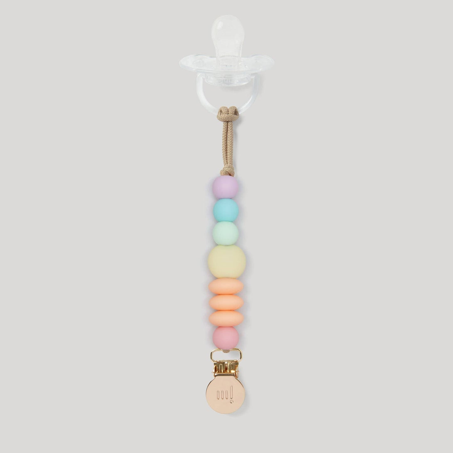 Rainbow Sherbet Mini Pacifier Clip