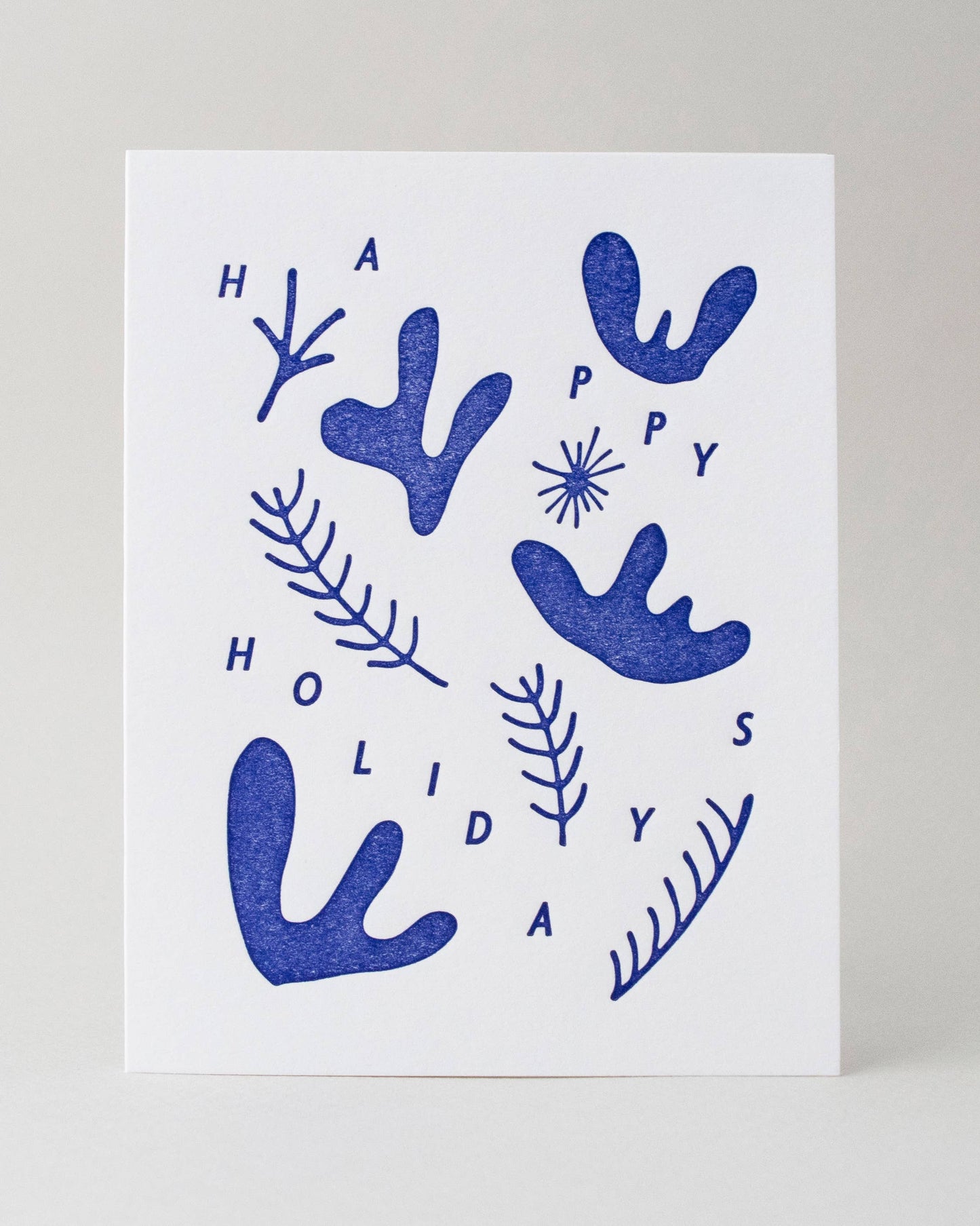 Happy Holidays Snowprints Card