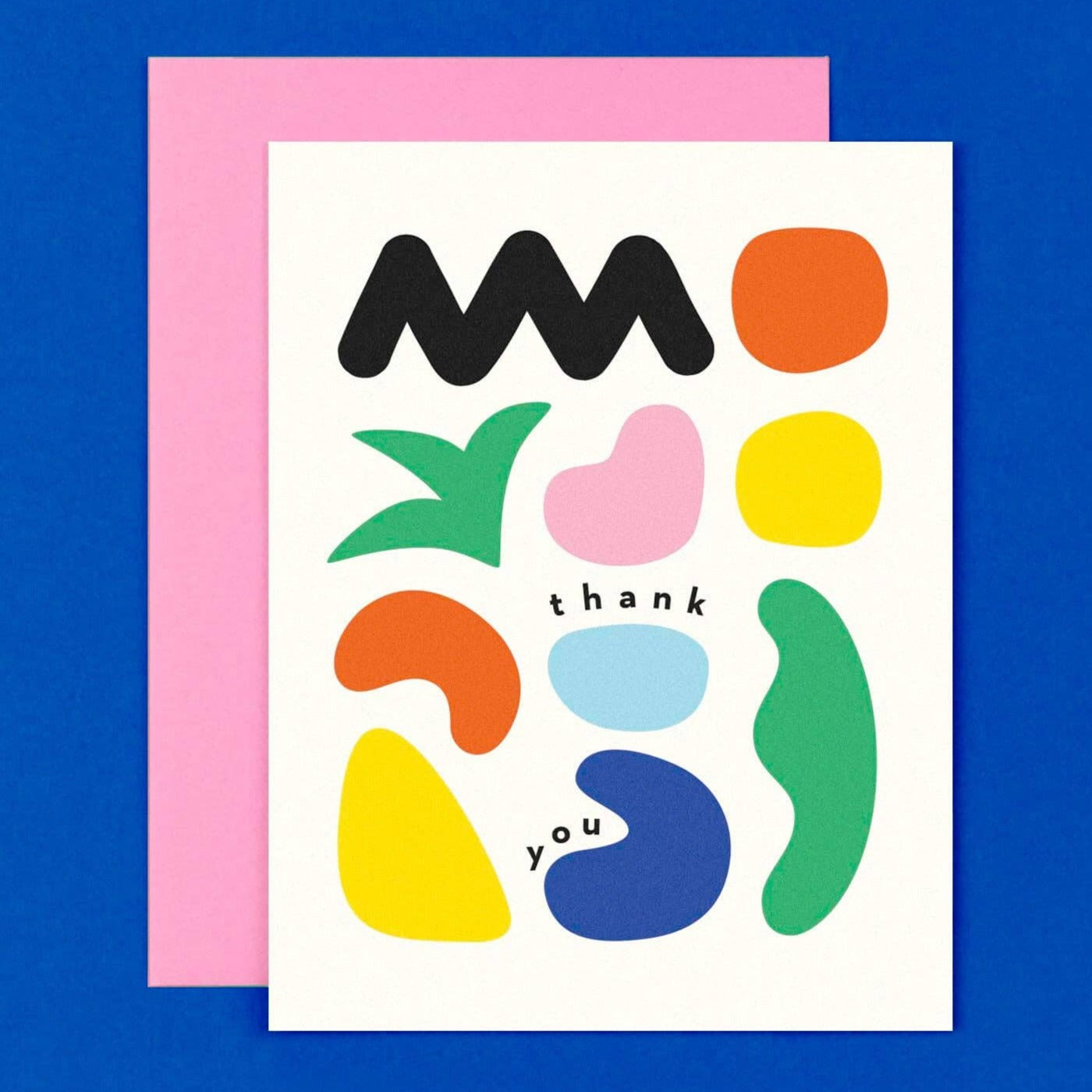Thank You Shapes Card - Blank Inside