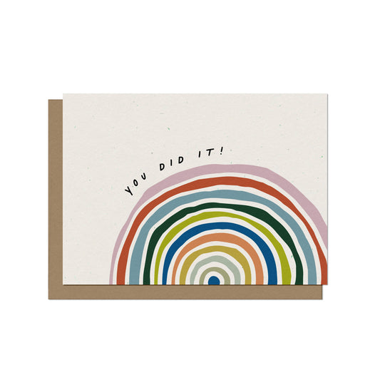 You Did It Rainbow Card - Blank Inside