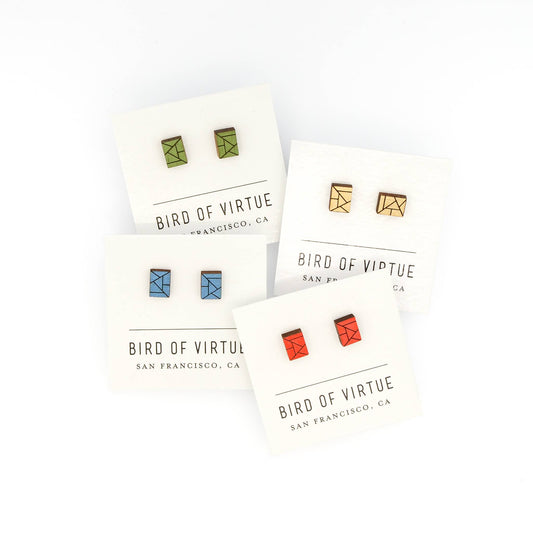 Bright Color Rectangle Studs