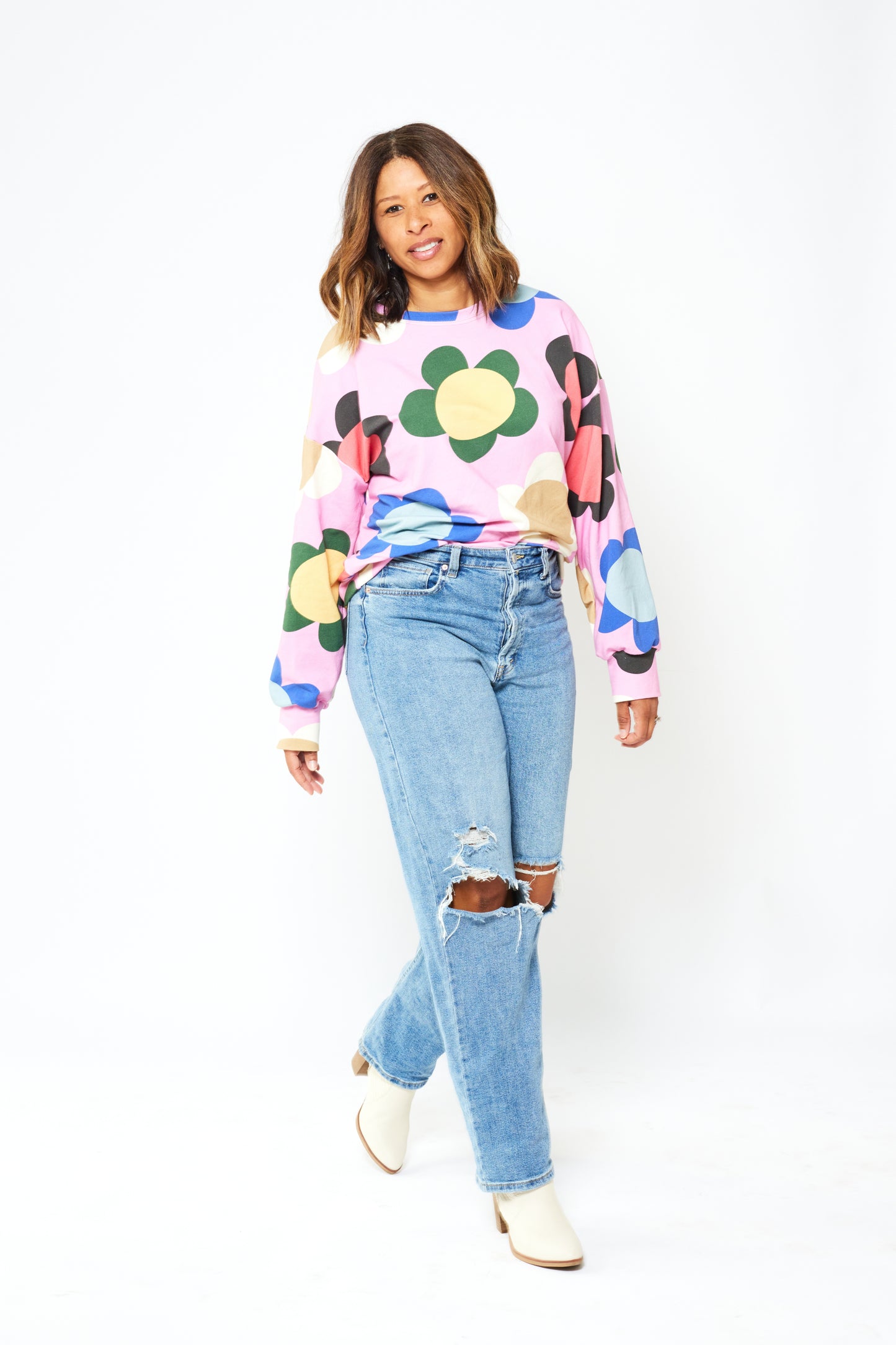 Grown-up Organic Sweatshirt - Blossom