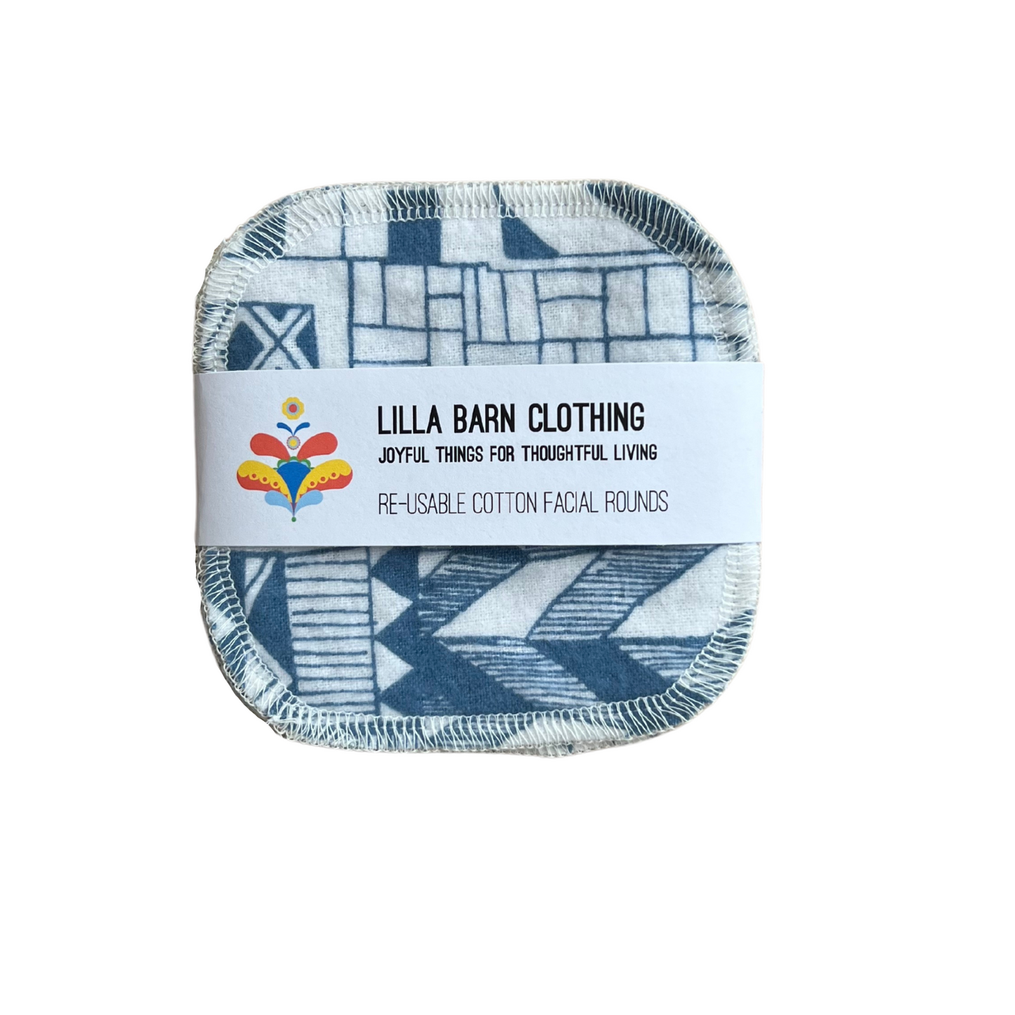 Large Re-usable Cotton Facial Rounds - Pack of 4 Rounds