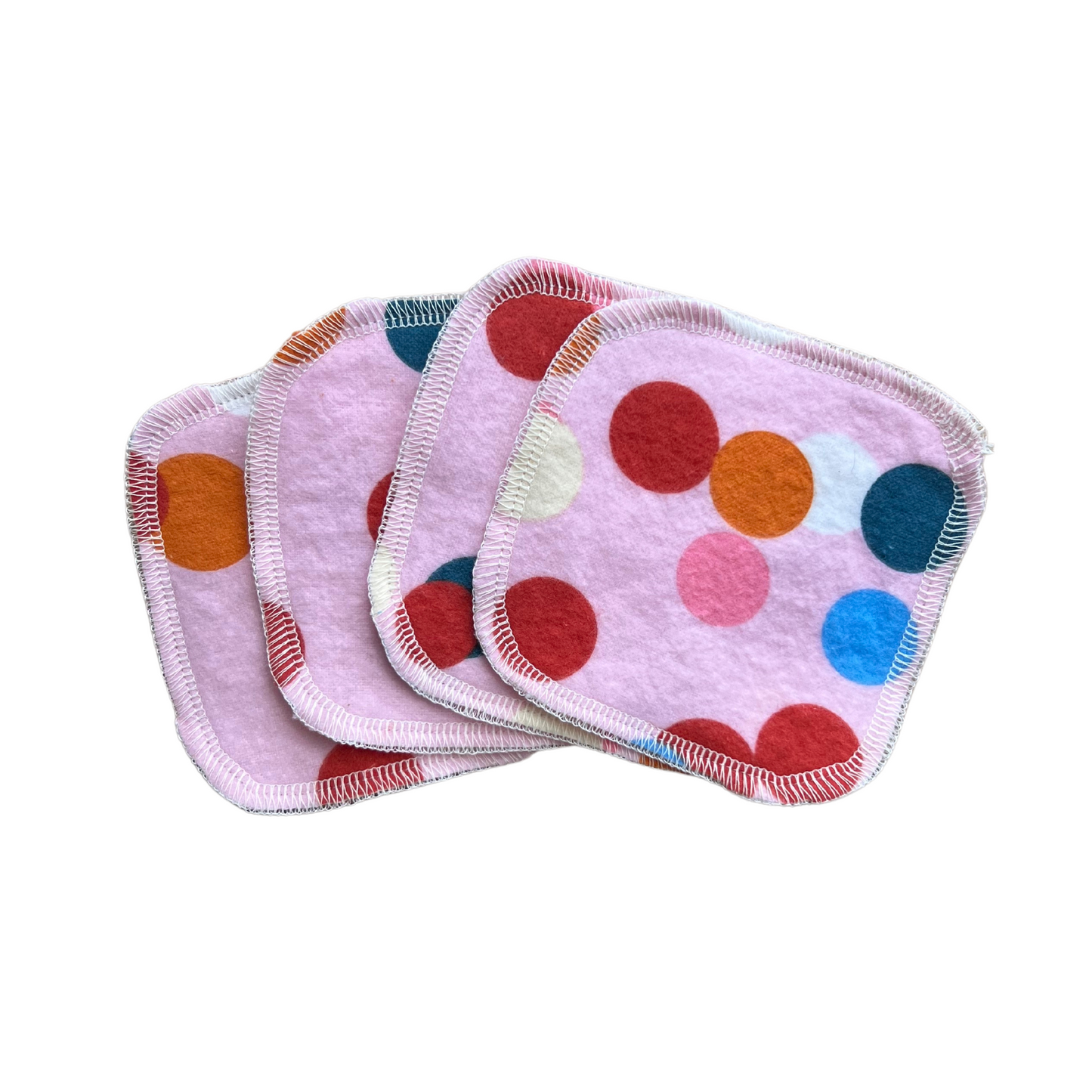 Large Re-usable Cotton Facial Rounds - Pack of 4 Rounds