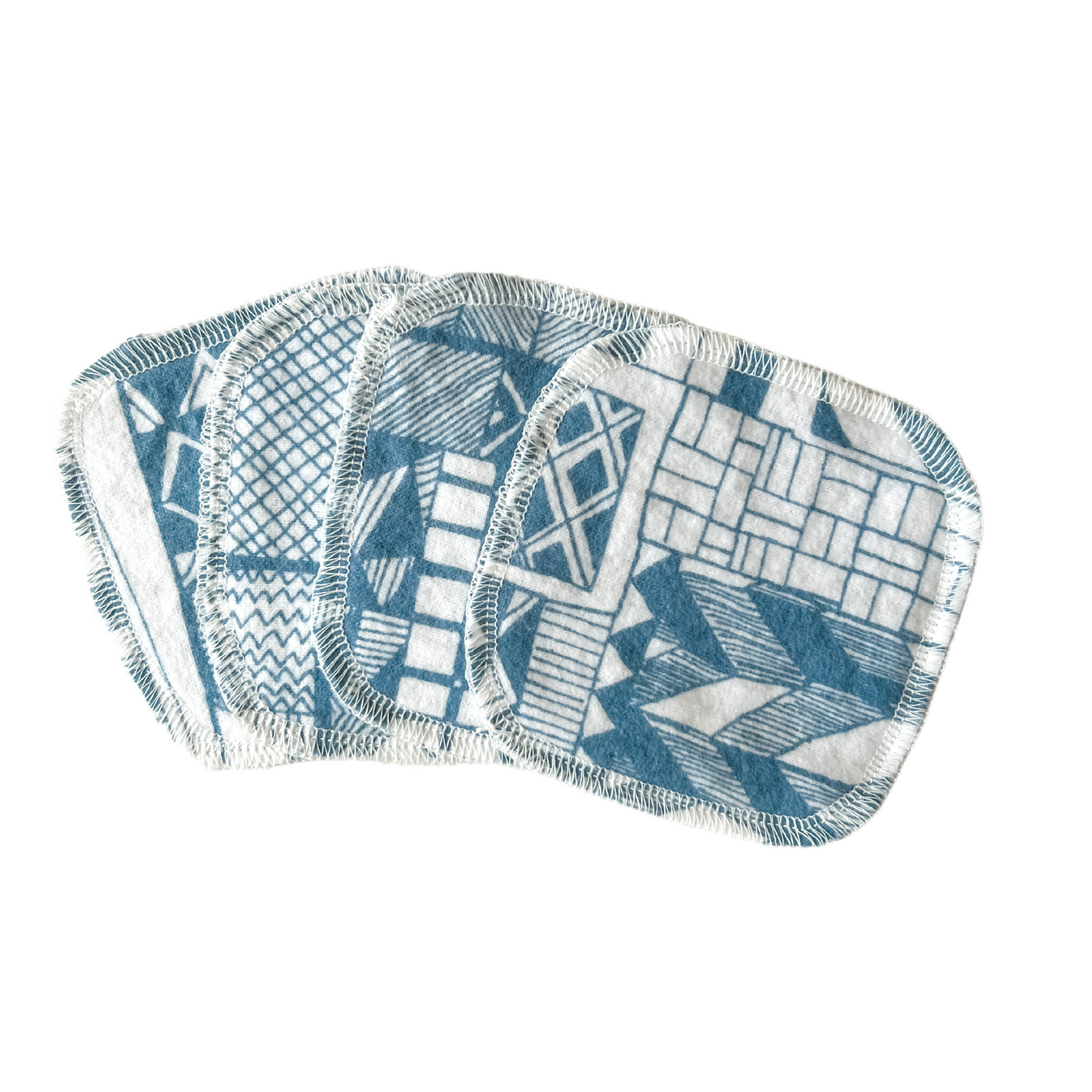 Large Re-usable Cotton Facial Rounds - Pack of 4 Rounds