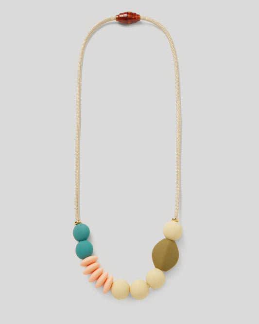 modern & colorful teething necklace for parent and baby