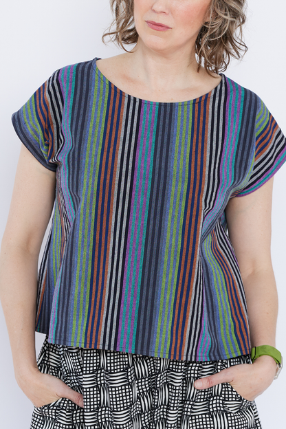 Grown-up Box Top - Moody Stripes