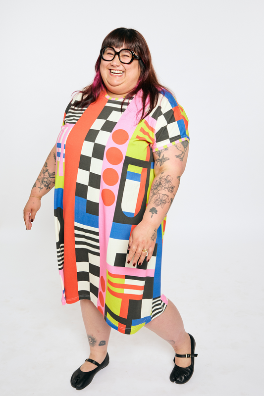 colorful sustainable plus size dress