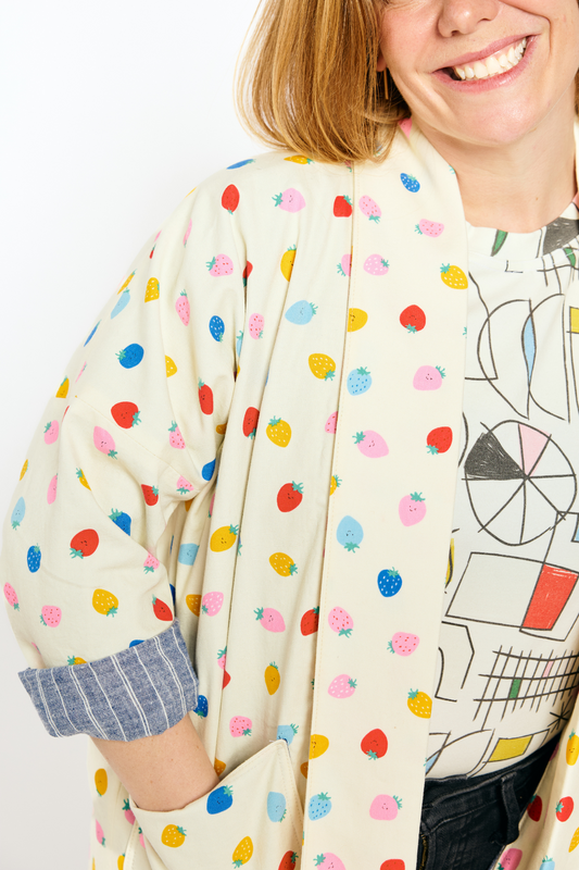 Open Front Cardigan Jacket - Very Berry