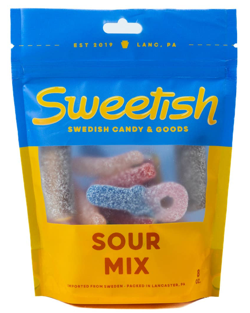 Sweetish Sour Mix candy package on a white background - Swedish Candy