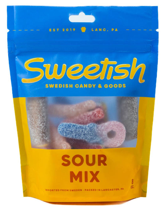 Sweetish Sour Mix candy package on a white background - Swedish Candy