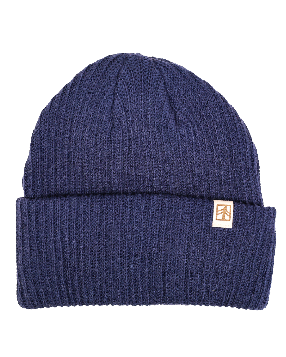 organic cotton navy blue beanie hat - fits most kids and adults